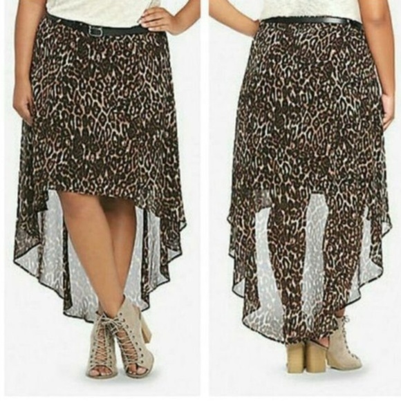 torrid Dresses & Skirts - TORRID SIZE 18 LEOPARD PRINT HI LOW SKIRT torrid Dresses & Skirts - TORRID SIZE 18 LEOPARD PRINT HI LOW SKIRT